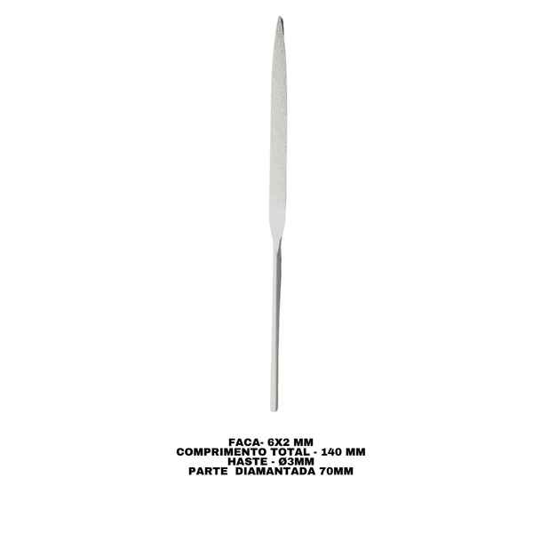 Lima Diamantada Profissional Individual Agulha 140mm - Faca P