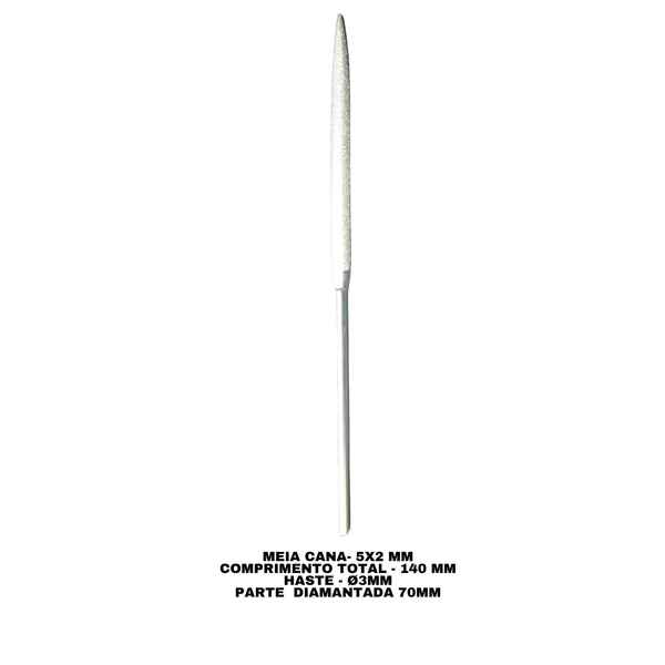 Lima Diamantada Profissional Individual Agulha 140mm - Meia C