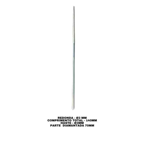 Lima Diamantada Profissional Individual Agulha 140mm - Retang