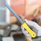 Lima Meia-Cana Tungstênio com Cabo Amarelo Polipropileno Comp 16,50 cm para Ceramica - Vonder