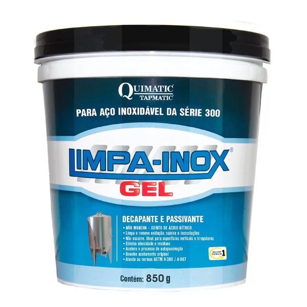 Limpa Inox- Para Aço Inoxidável - Quimatic - Gel - 850g
