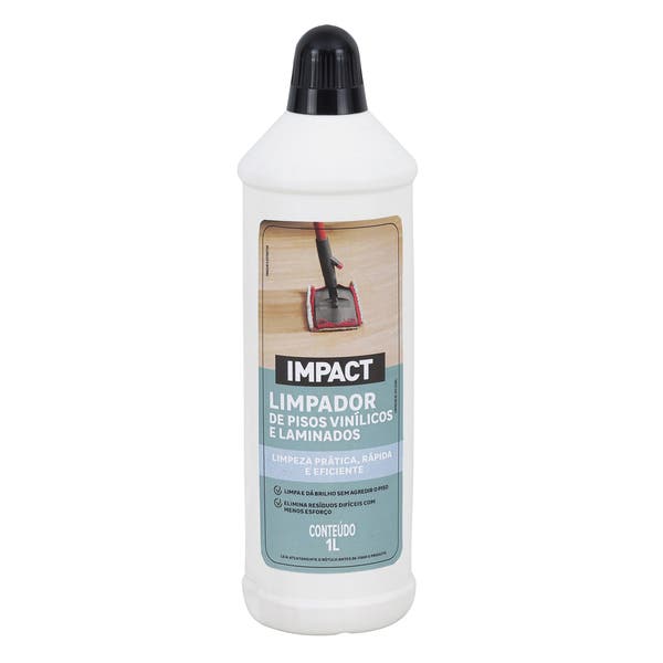 Limpador de Piso Vinílico e Laminado Pronto para Uso Impact Frasco 1L ...