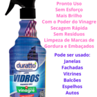 Limpa Vidros + Vinagre Pronto Uso 500ml Com Gatilho Duratto