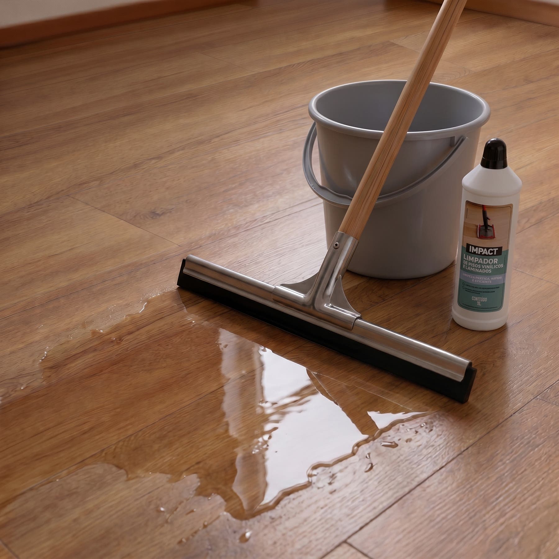 Limpador de Piso Vinílico e Laminado Pronto para Uso Impact Frasco 1L ...
