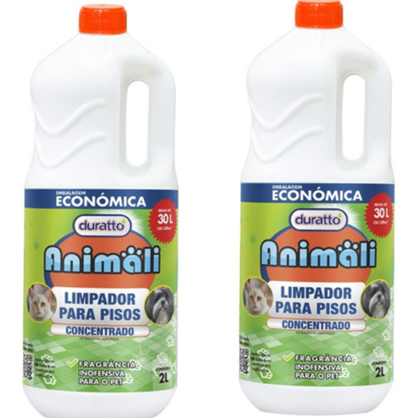 Limpador Pet Animali 02 Lt Conc 02 Unidades Duratto Int Ext