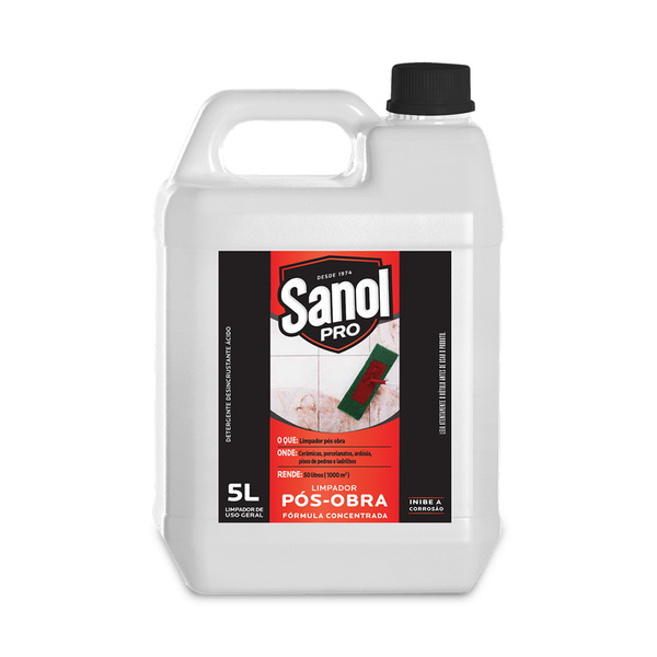 Limpador Pós-Obra Pro 5L Sanol