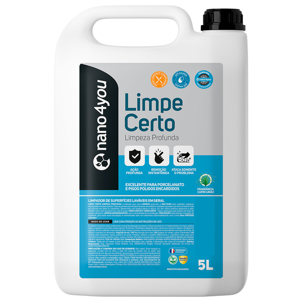 Limpe Certo Limpeza Profunda Porcelanato E Piso Encardido 5 L