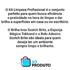 Limpeza Profissional Brilha Inox Rolo Adesivo Esponja Mágica
