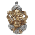 Linda Estátua De Ganesha Divindade Do Sucesso Gold 10 Cm