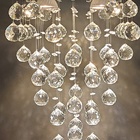 Linda Luminária Com Cristais K9, Com 45cm De Altura, Para Sal