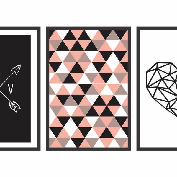 Lindo Quadro Mosaico Decorativo Love Amor - Preto