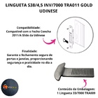 Lingueta C/desvio Inox 38m/m P/fecho Concha Janelas Gold Tra0