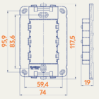Linha B3 Conjunto 4×2 Interruptor Paralelo 10a 250v 19476