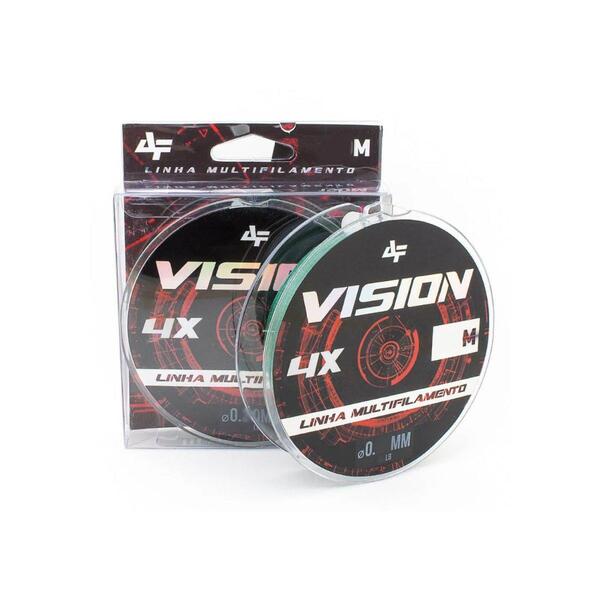 Linha Multifilamento 4x Vision 150m X 0,28mm Dark Green - Alb