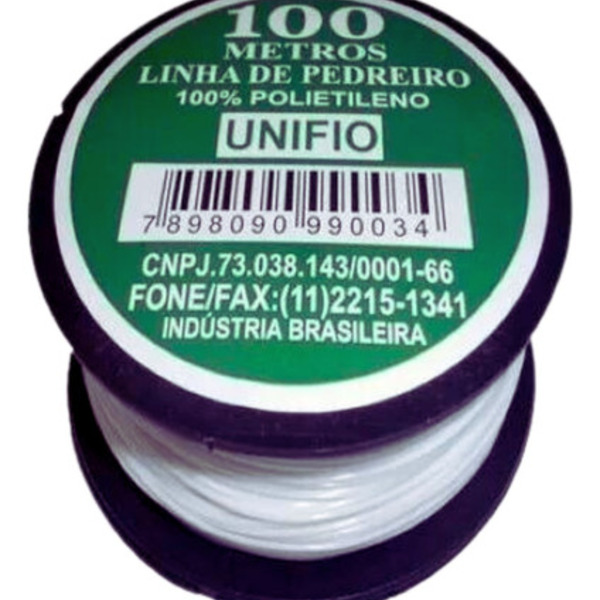 Linha Para Pedreiro Lisa 100m Branca Unifio/eda