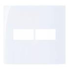 Linha Sleek – Placas 4×4” 2 Postos Horizontais – Acqua