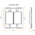 Linha Sleek Conj Placa 4x4 P/ 6 Módulos Horizontais 16018