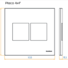 Linha Sleek Conj Placa 4x4 P/ 6 Módulos Horizontais 16018