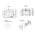 Linha Sleek Conj Placa P/ Móvel Ebony 65x45mm C/ Suporte 15750