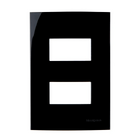 Linha Sleek Ebony 4x2 Placa P/ 2 Módulos Horizontais 15914