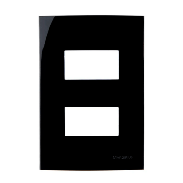 Linha Sleek Ebony 4x2 Placa P/ 2 Módulos Horizontais 15914