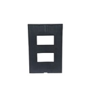 Linha Sleek Ebony 4x2 Placa P/ 2 Módulos Horizontais 15914
