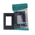 Linha Sleek Ebony Placa 4x2 P/ 3 Módulos Horizontais 15913