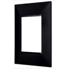 Linha Sleek Ebony Placa 4x2 P/ 3 Módulos Horizontais 15913