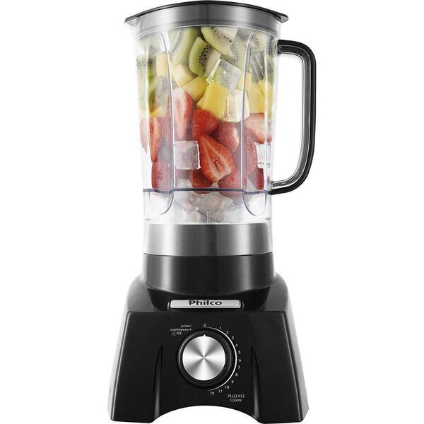 Liquidificador 3l 12 Velocidades Pulsar Philco Preto 110v
