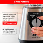 Liquidificador Arno Ultraforce Inox Jarra De Vidro Ln92