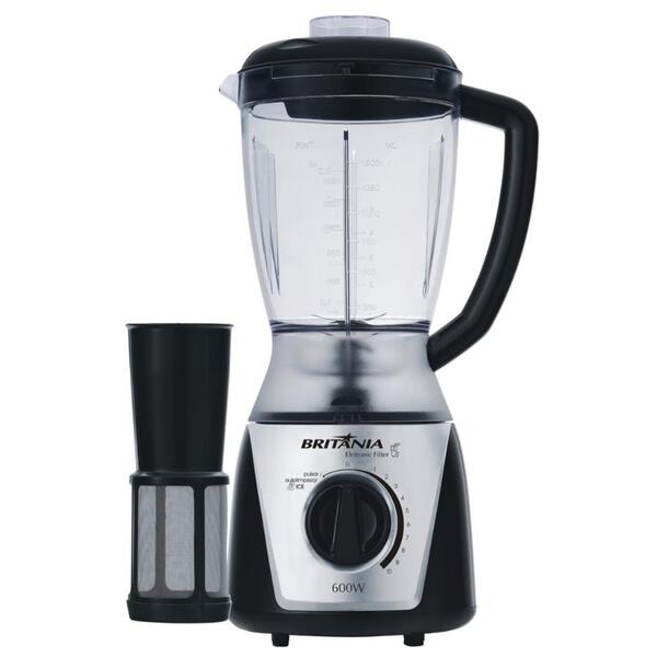 Liquidificador Britânia Eletronic Filter Preto E Prata 1,5l C