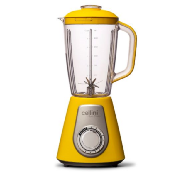 Liquidificador Cellini Super Blender 1000w Amarelo E Prata 12