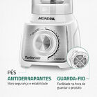 Liquidificador Mondial Turbo 1200w  Branco E Inox L-1200-wi -
