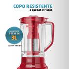 Liquidificador Mondial Turbo 1200w Vermelho E Inox L-1200 Ri