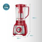 Liquidificador Mondial Turbo 1200w Vermelho E Inox L-1200 Ri