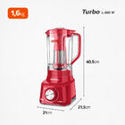 Liquidificador Mondial Turbo Full Red L-900w