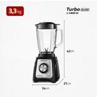 Liquidificador Mondial Turbo Glass Preto L-1400-gi