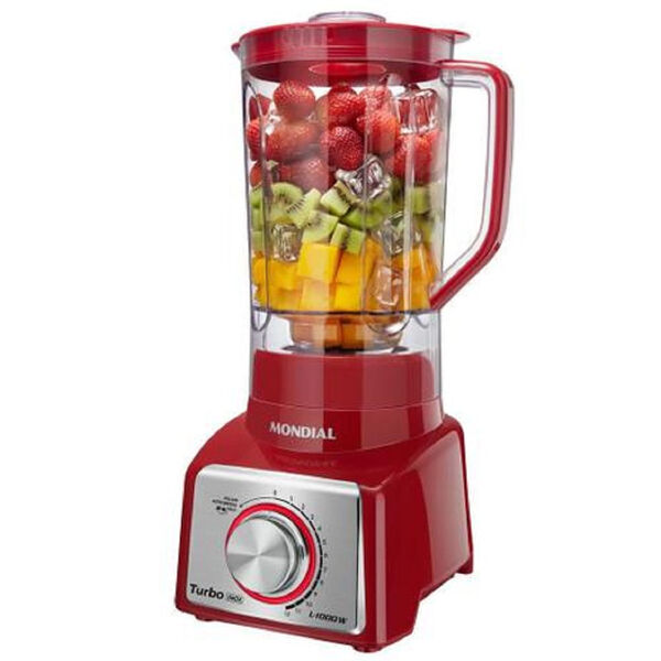 Liquidificador Mondial Turbo Vermelho E Inox L-1000-ri - 127