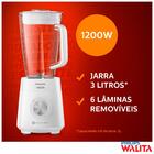 Liquidificador Ri224001 1200w 2l Philips Walita Branco 127v