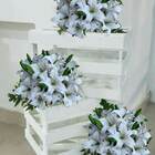 Lírio Artificial Em Buquê Realista Com 9 Unidades - Ideal Par