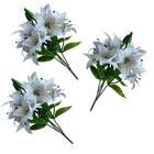 Lírio Artificial Em Buquê Realista Com 9 Unidades - Ideal Par