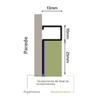 Listelo Com Aba Em Alumínio 32mmx13mm - Homeney - Rose Nude -