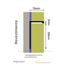 Listelo Fino Velino Em Alumínio 2mm X 13mm - Homeney - Alumín