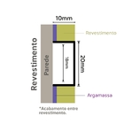 Listelo Largo Tibre Em Alumínio 20mmx10mm - Homeney - Branco