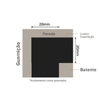 Listelo Largo Tibre Em Alumínio 20mmx10mm - Homeney - Preto -