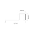 Listelo U Alumínio Firenze Golden 10mmx12mmx3m - Viscardi - D