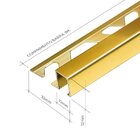 Listelo U Alumínio Firenze Golden 10mmx12mmx3m - Viscardi - D