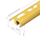 Listelo U Alumínio Firenze Golden 10mmx12mmx3m - Viscardi - D