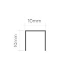 Listelo U Alumínio Luxor  Premium 10mmx10mmx3m - Viscardi - A