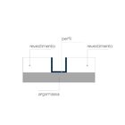 Listelo U Alumínio Luxor  Premium 10mmx10mmx3m - Viscardi - A